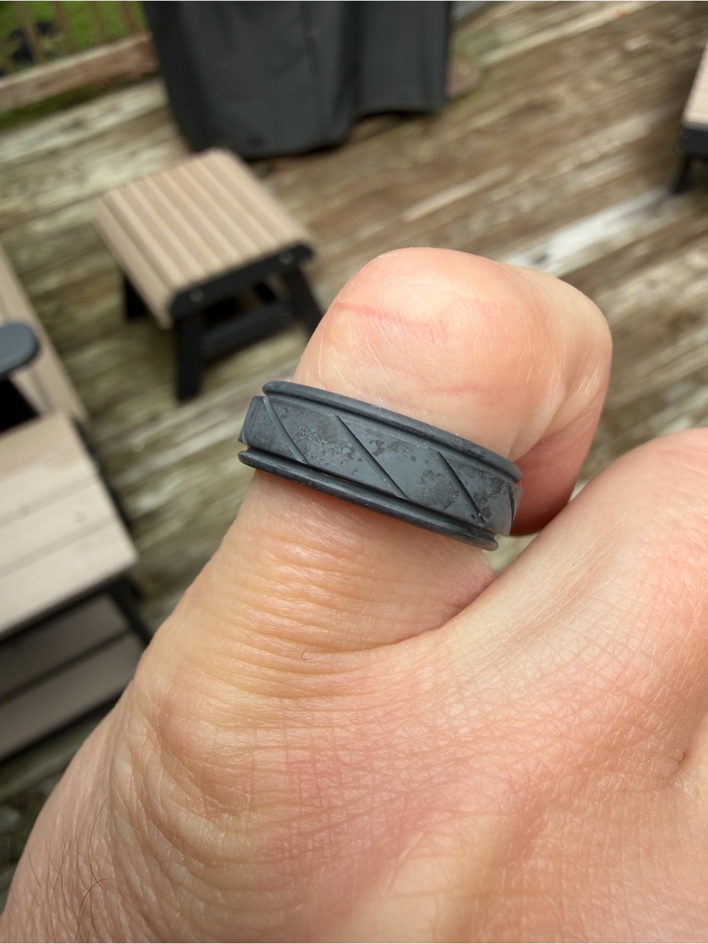 triton tc850 wedding band Tungsten Size 8.5 Metal detecting find